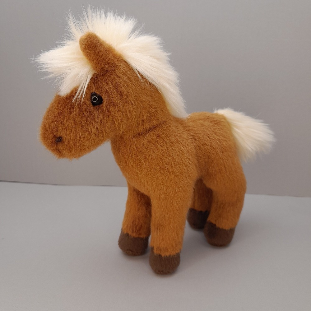 Douglas Cuddle Toys Chestnut Pony Horse Plush 6" Brown Stuffed Animal Toy